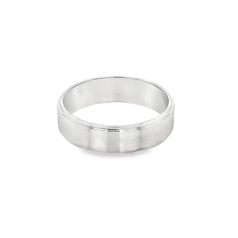 Men's 10K White Gold Wedding Band