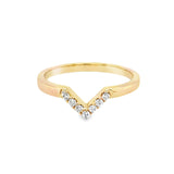 V-Shaped Diamond Wedding Band