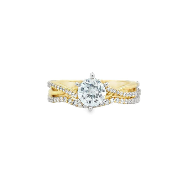 Twist Semi-Mount Wedding Set