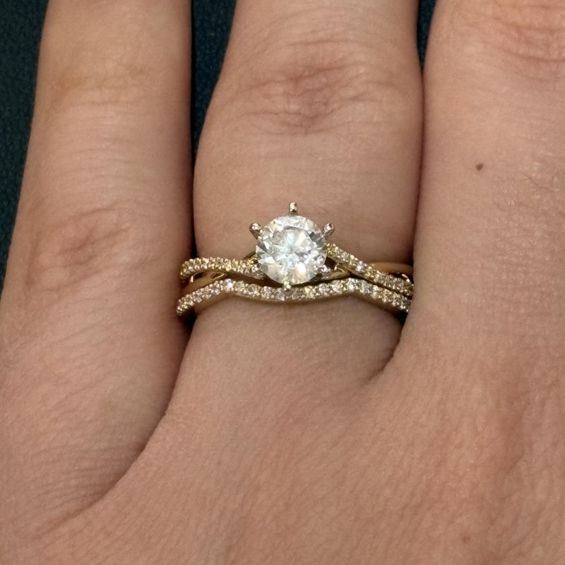 Twist Semi-Mount Wedding Set