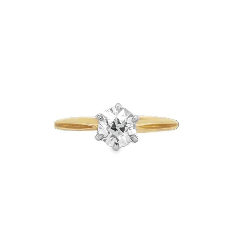 Old European Cut Diamond Solitaire Engagement Ring