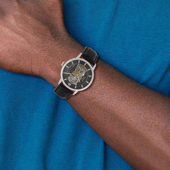 Black Skeleton Dial Automatic Watch