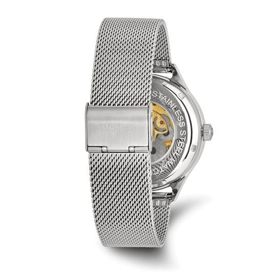 Silver- and Gold-Tone Automatic Skeleton Watch
