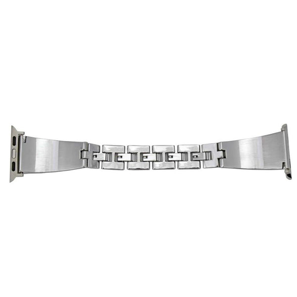Crystal-Encrusted Silver-Tone Apple Watch Band