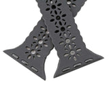 Black Lace Silicon Apple Watch Band