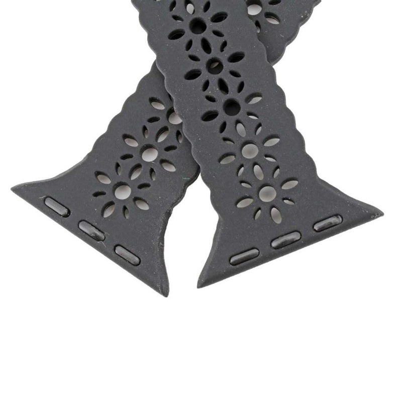 Black Lace Silicon Apple Watch Band