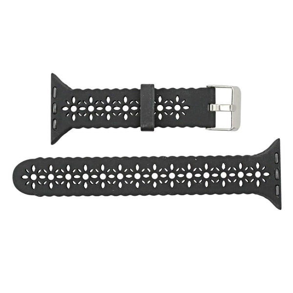 Black Lace Silicon Apple Watch Band