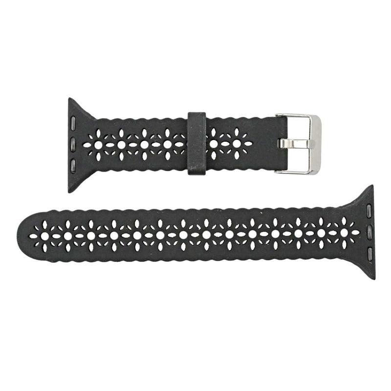 Black Lace Silicon Apple Watch Band
