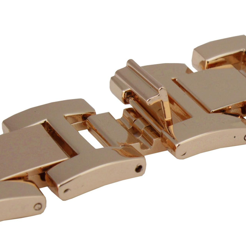 Rose Tone and Leather Apple Watch Band