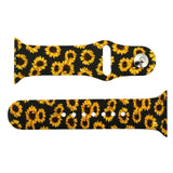 Sunflower Pattern Silicon Apple Watch Band